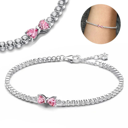 Cute Bow Full Diamond Bracelet (Available in 3 Colours)