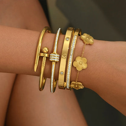 Gold Stack Stainless Steel Bangles