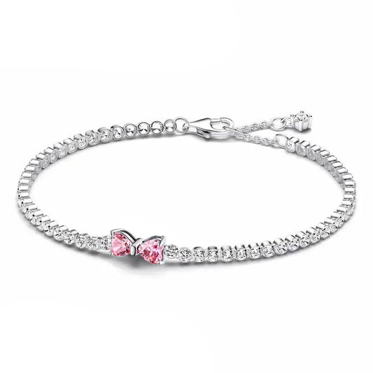 Cute Bow Full Diamond Bracelet (Available in 3 Colours)