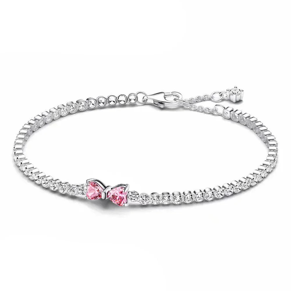 Cute Bow Full Diamond Bracelet (Available in 3 Colours)