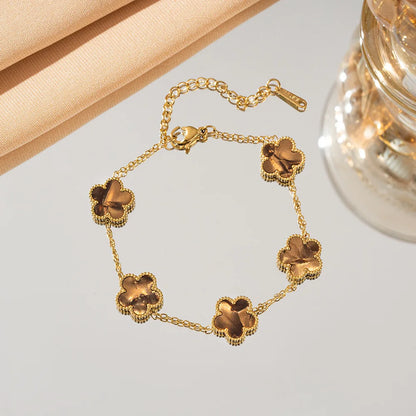 Five-Petal Flower Bracelet (Available in 10 Colours)