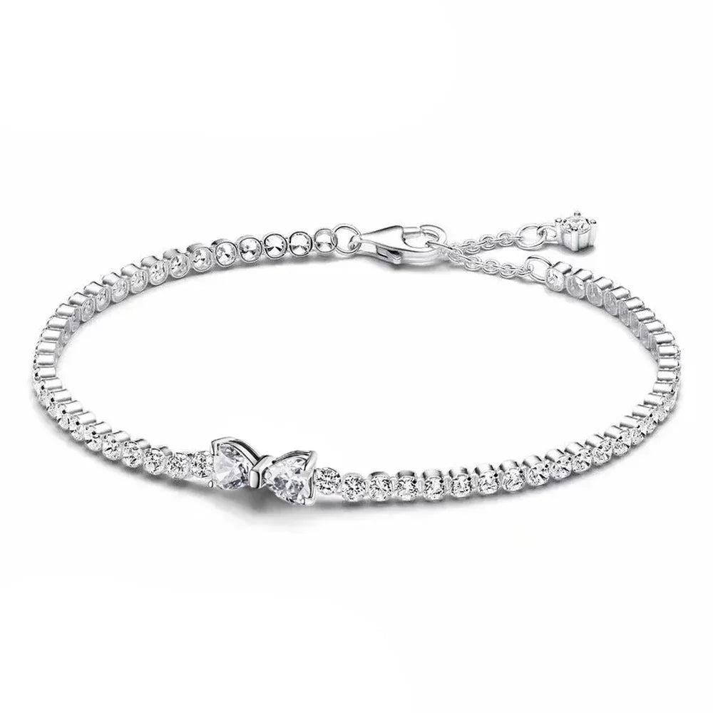 Cute Bow Full Diamond Bracelet (Available in 3 Colours)