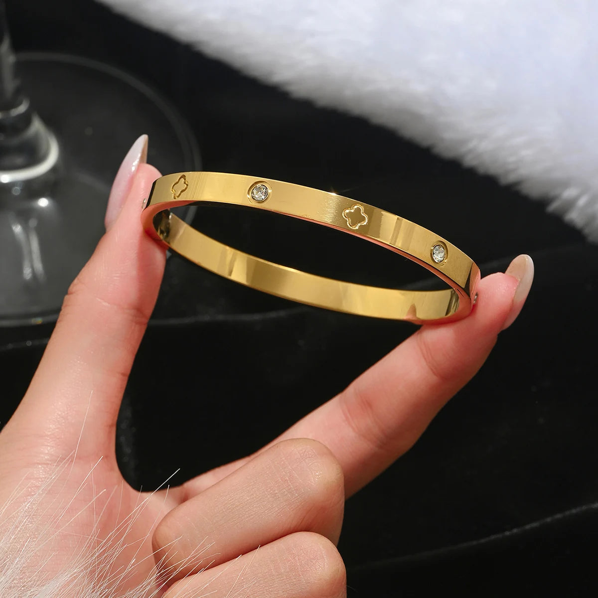 Gold Stack Stainless Steel Bangles