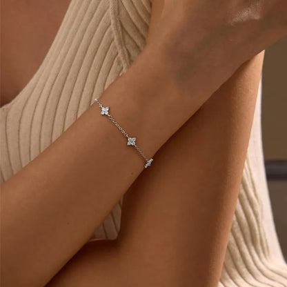 Flower Link Chain Bracelet