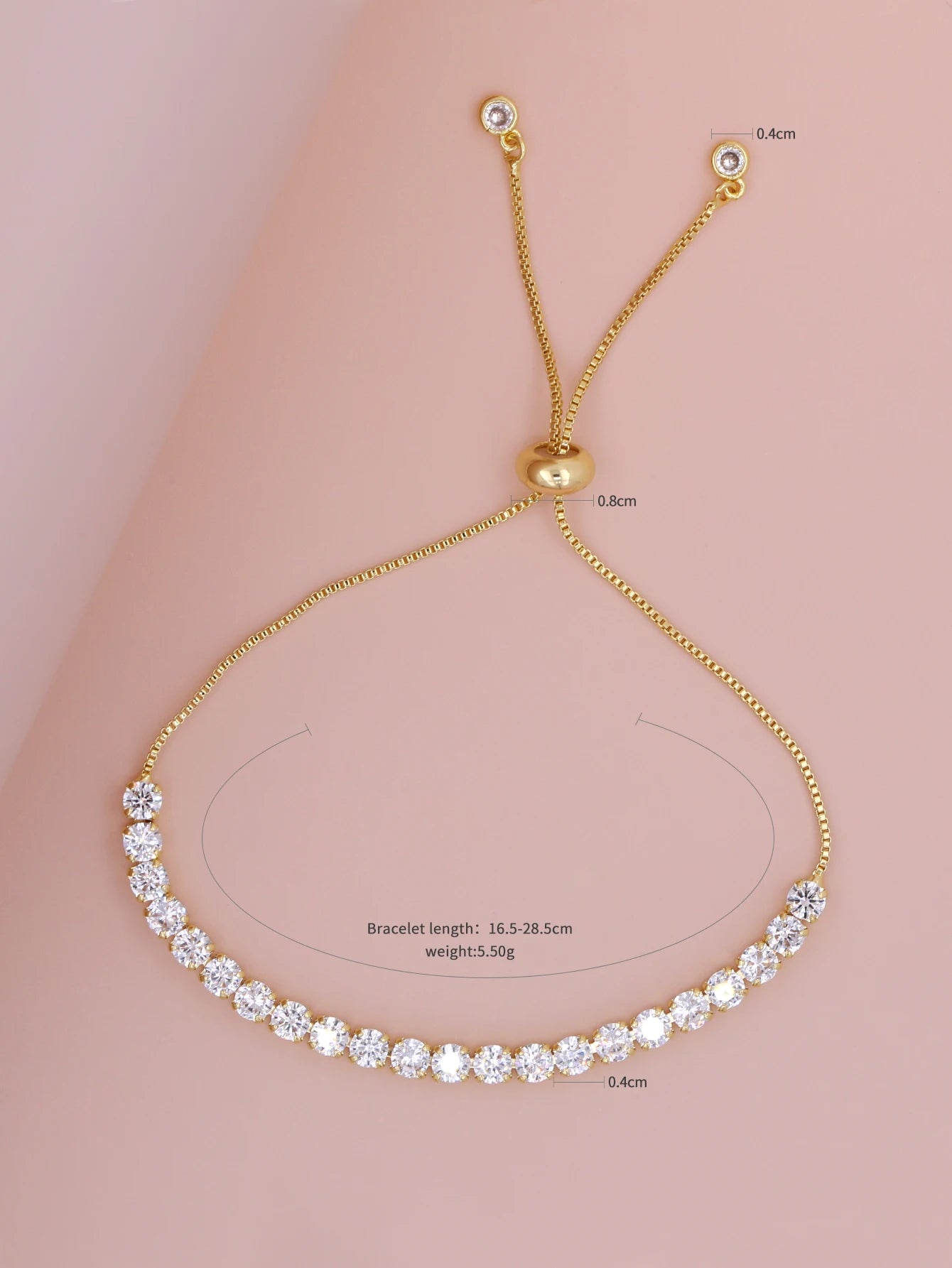 Celestia Diamante Adjustable Bracelet (5 colours available)